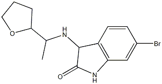 6-bromo-3-{[1-(oxolan-2-yl)ethyl]amino}-2,3-dihydro-1H-indol-2-one 结构式