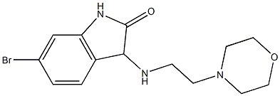 6-bromo-3-{[2-(morpholin-4-yl)ethyl]amino}-2,3-dihydro-1H-indol-2-one 结构式