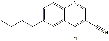 6-butyl-4-chloroquinoline-3-carbonitrile 结构式