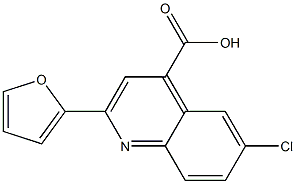 6-chloro-2-(furan-2-yl)quinoline-4-carboxylic acid 结构式