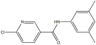 6-chloro-N-(3,5-dimethylphenyl)pyridine-3-carboxamide 结构式
