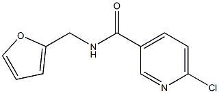 6-chloro-N-(furan-2-ylmethyl)pyridine-3-carboxamide 结构式