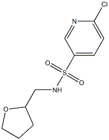 6-chloro-N-(oxolan-2-ylmethyl)pyridine-3-sulfonamide 结构式