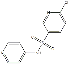 6-chloro-N-(pyridin-4-yl)pyridine-3-sulfonamide 结构式