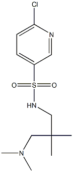 6-chloro-N-{2-[(dimethylamino)methyl]-2-methylpropyl}pyridine-3-sulfonamide 结构式