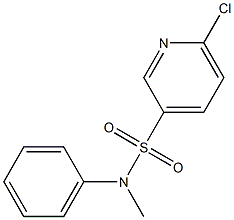 6-chloro-N-methyl-N-phenylpyridine-3-sulfonamide 结构式