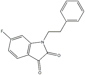 6-fluoro-1-(2-phenylethyl)-2,3-dihydro-1H-indole-2,3-dione 结构式