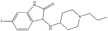 6-fluoro-3-[(1-propylpiperidin-4-yl)amino]-2,3-dihydro-1H-indol-2-one 结构式