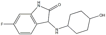 6-fluoro-3-[(4-hydroxycyclohexyl)amino]-2,3-dihydro-1H-indol-2-one 结构式