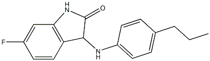 6-fluoro-3-[(4-propylphenyl)amino]-2,3-dihydro-1H-indol-2-one 结构式