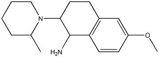 6-methoxy-2-(2-methylpiperidin-1-yl)-1,2,3,4-tetrahydronaphthalen-1-amine 结构式