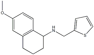 6-methoxy-N-(thiophen-2-ylmethyl)-1,2,3,4-tetrahydronaphthalen-1-amine 结构式