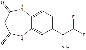 7-(1-amino-2,2-difluoroethyl)-2,3,4,5-tetrahydro-1H-1,5-benzodiazepine-2,4-dione 结构式