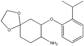 7-(2-isopropylphenoxy)-1,4-dioxaspiro[4.5]dec-8-ylamine 结构式