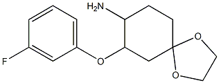 7-(3-fluorophenoxy)-1,4-dioxaspiro[4.5]dec-8-ylamine 结构式