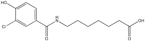 7-[(3-chloro-4-hydroxyphenyl)formamido]heptanoic acid 结构式
