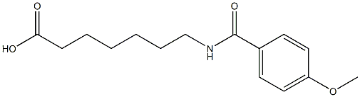 7-[(4-methoxybenzoyl)amino]heptanoic acid 结构式