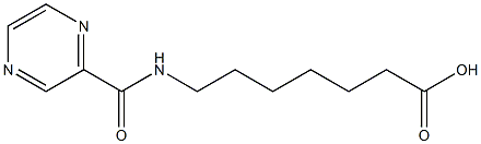 7-[(pyrazin-2-ylcarbonyl)amino]heptanoic acid 结构式