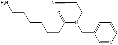 7-amino-N-(2-cyanoethyl)-N-(pyridin-3-ylmethyl)heptanamide 结构式