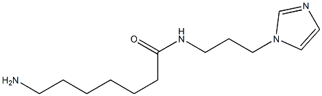 7-amino-N-[3-(1H-imidazol-1-yl)propyl]heptanamide 结构式
