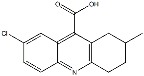 7-chloro-2-methyl-1,2,3,4-tetrahydroacridine-9-carboxylic acid 结构式