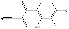 7-chloro-8-fluoro-4-oxo-1,4-dihydroquinoline-3-carbonitrile 结构式