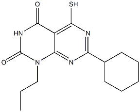 7-cyclohexyl-5-mercapto-1-propylpyrimido[4,5-d]pyrimidine-2,4(1H,3H)-dione 结构式