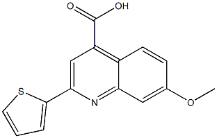 7-methoxy-2-(thiophen-2-yl)quinoline-4-carboxylic acid 结构式