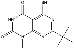 7-tert-butyl-5-mercapto-1-methylpyrimido[4,5-d]pyrimidine-2,4(1H,3H)-dione 结构式