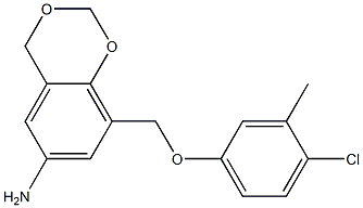 8-(4-chloro-3-methylphenoxymethyl)-2,4-dihydro-1,3-benzodioxin-6-amine 结构式