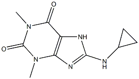 8-(cyclopropylamino)-1,3-dimethyl-2,3,6,7-tetrahydro-1H-purine-2,6-dione 结构式