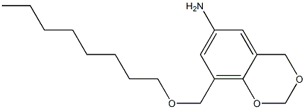 8-[(octyloxy)methyl]-2,4-dihydro-1,3-benzodioxin-6-amine 结构式