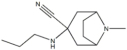 8-methyl-3-(propylamino)-8-azabicyclo[3.2.1]octane-3-carbonitrile 结构式