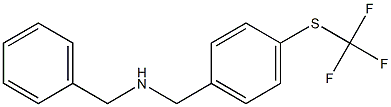 benzyl({4-[(trifluoromethyl)sulfanyl]phenyl}methyl)amine 结构式