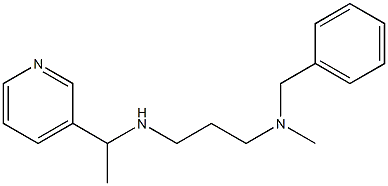 benzyl(methyl)(3-{[1-(pyridin-3-yl)ethyl]amino}propyl)amine 结构式