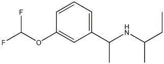 butan-2-yl({1-[3-(difluoromethoxy)phenyl]ethyl})amine 结构式