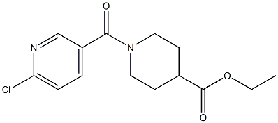 ethyl 1-[(6-chloropyridin-3-yl)carbonyl]piperidine-4-carboxylate 结构式