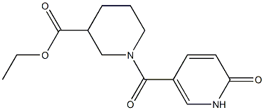 ethyl 1-[(6-oxo-1,6-dihydropyridin-3-yl)carbonyl]piperidine-3-carboxylate 结构式