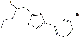 ethyl 2-[4-(3-bromophenyl)-1,3-thiazol-2-yl]acetate 结构式
