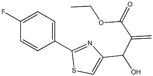 ethyl 2-{[2-(4-fluorophenyl)-1,3-thiazol-4-yl](hydroxy)methyl}prop-2-enoate 结构式