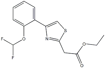 ethyl 2-{4-[2-(difluoromethoxy)phenyl]-1,3-thiazol-2-yl}acetate 结构式