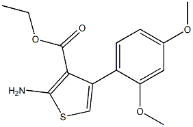 ethyl 2-amino-4-(2,4-dimethoxyphenyl)thiophene-3-carboxylate 结构式