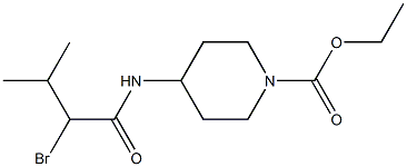 ethyl 4-[(2-bromo-3-methylbutanoyl)amino]piperidine-1-carboxylate 结构式