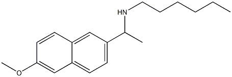 hexyl[1-(6-methoxynaphthalen-2-yl)ethyl]amine 结构式