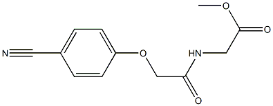 methyl {[(4-cyanophenoxy)acetyl]amino}acetate 结构式