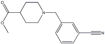 methyl 1-(3-cyanobenzyl)piperidine-4-carboxylate 结构式