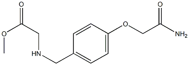 methyl 2-({[4-(carbamoylmethoxy)phenyl]methyl}amino)acetate 结构式