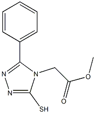 methyl 2-(3-phenyl-5-sulfanyl-4H-1,2,4-triazol-4-yl)acetate 结构式