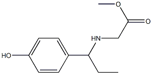 methyl 2-{[1-(4-hydroxyphenyl)propyl]amino}acetate 结构式