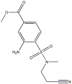 methyl 3-amino-4-[(2-cyanoethyl)(methyl)sulfamoyl]benzoate 结构式